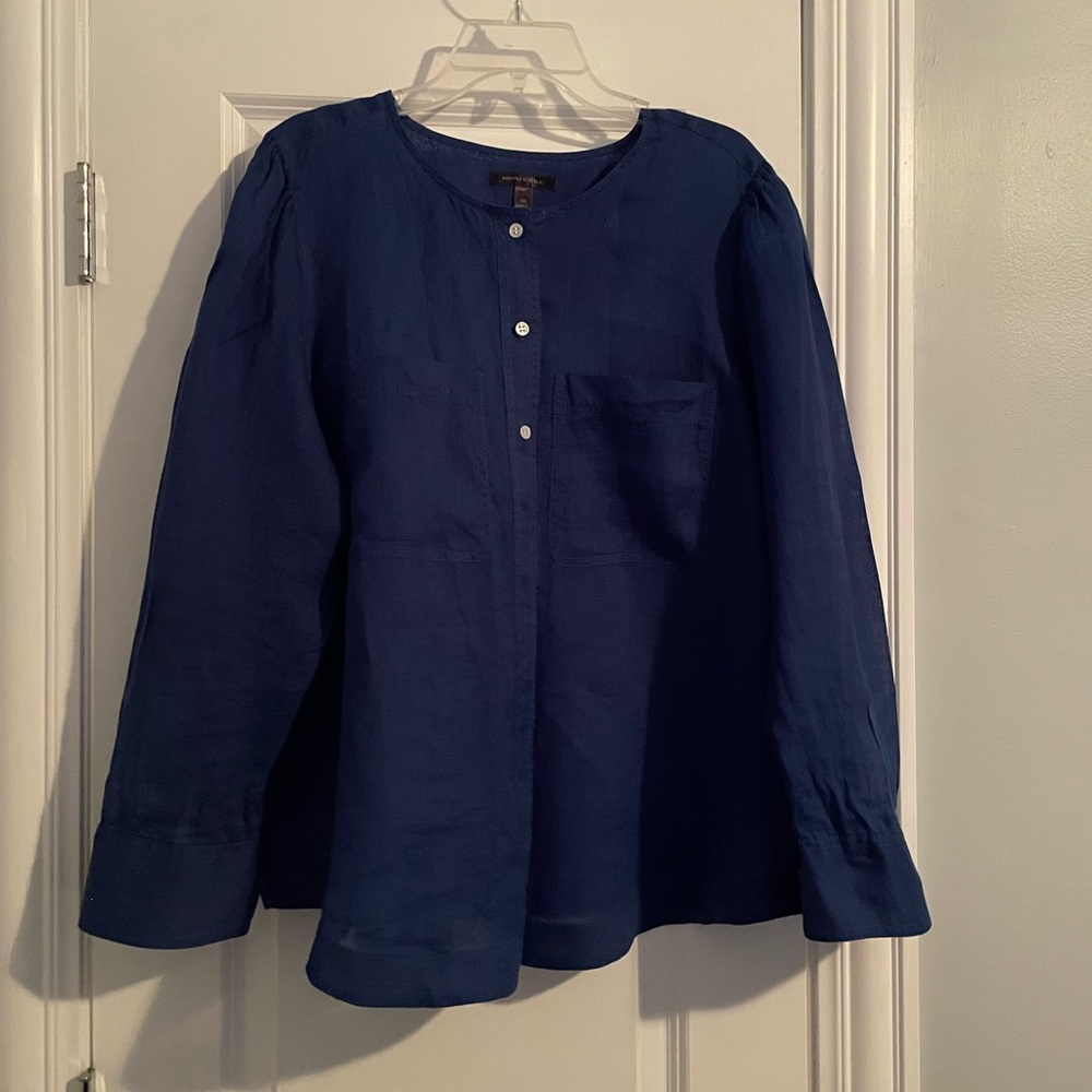 Banana Republic Ramie Utility Shirt XXL